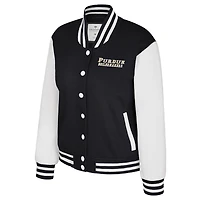 Veste polaire à boutons-pression Colosseum Black Purdue Boilermakers French Baguette pour femme