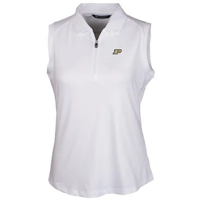 Women's Cutter & Buck White Purdue Boilermakers Forge Sleeveless Polo