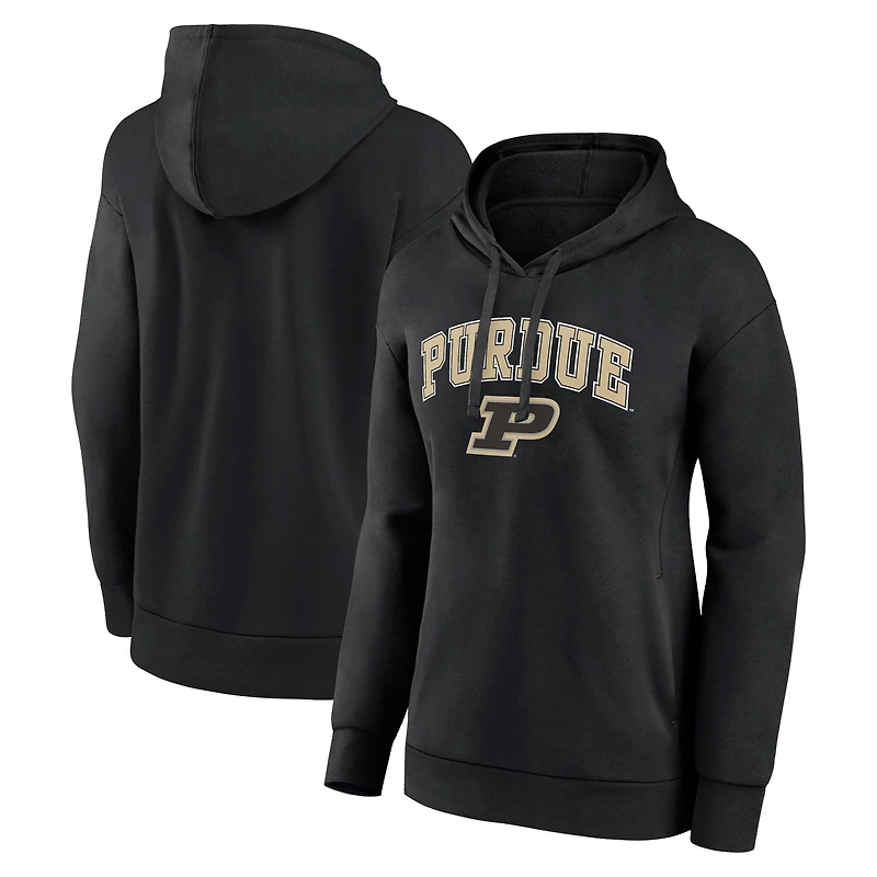 Women's Fanatics Black Purdue Boilermakers Campus Pullover Hoodie