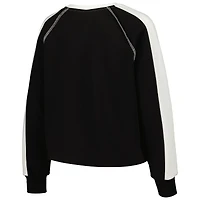 Women's Gameday Couture Black Purdue Boilermakers Blindside Raglan Cropped Pullover Sweatshirt
