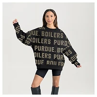 Women's Gameday Couture  Black Purdue Boilermakers Hype Era Sweatshirt