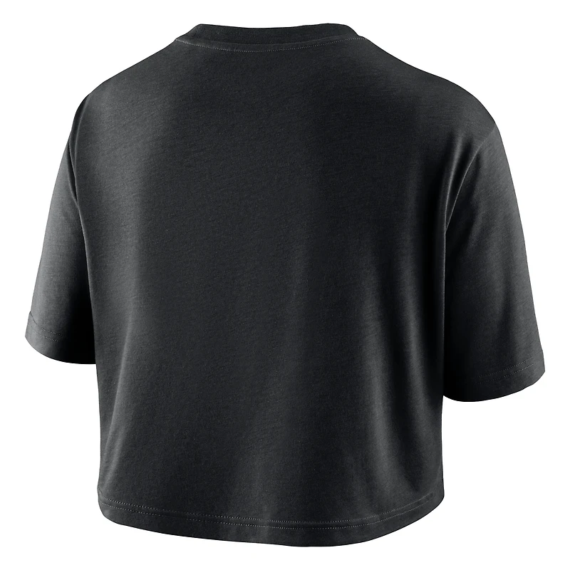Women's Nike Black Purdue Boilermakers Dri-FIT Cropped T-Shirt