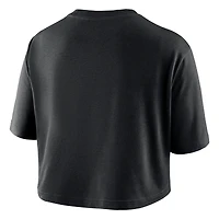 Women's Nike Black Purdue Boilermakers Dri-FIT Cropped T-Shirt