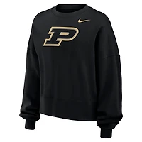 Women's Nike Black Purdue Boilermakers Phoenix Fleece Pullover Sweatshirt