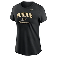Women's Nike Black Purdue Boilermakers Primary T-Shirt