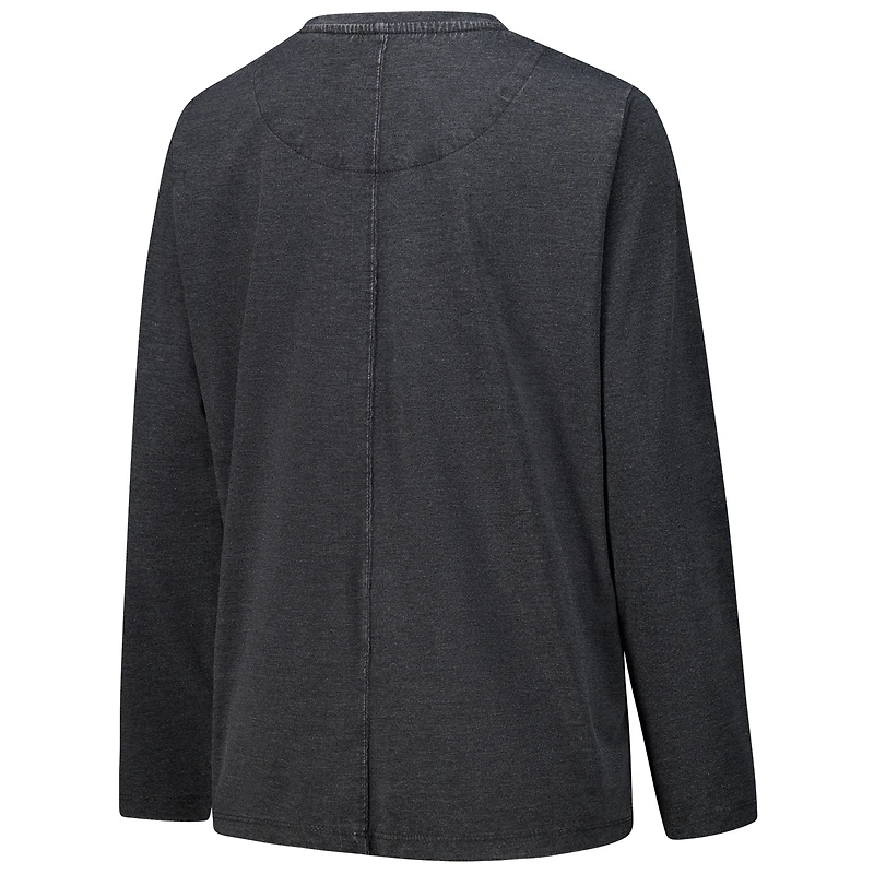 T-shirt à manches longues Pressbox noir Purdue Boilermakers Chandler Olive Leaf Arch pour femmes