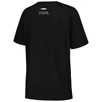 T-shirt surdimensionné petit ami Pro Standard noir Purdue Boilermakers Script Tail pour femmes