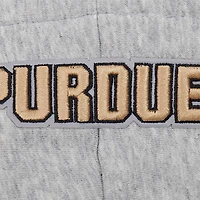 Sweat à capuche court en molleton Pro Standard Heather Grey Purdue Boilermakers Script Tail pour femmes