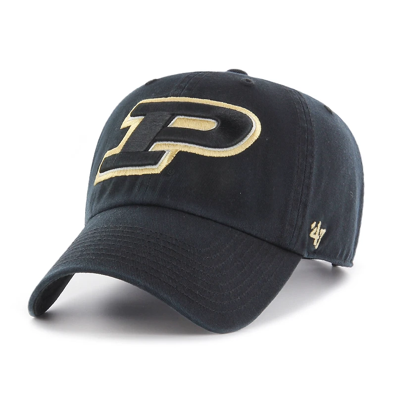Youth '47 Black Purdue Boilermakers Clean Up Adjustable Hat