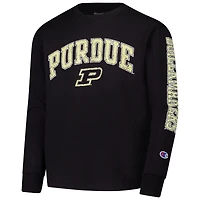 Youth Champion Black Purdue Boilermakers Distressed Arch Over Logo Long Sleeve T-Shirt