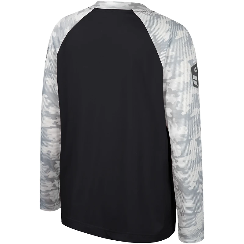 Youth Colosseum Black/Camo Purdue Boilermakers OHT Military Appreciation Dark Star Raglan Long Sleeve T-Shirt