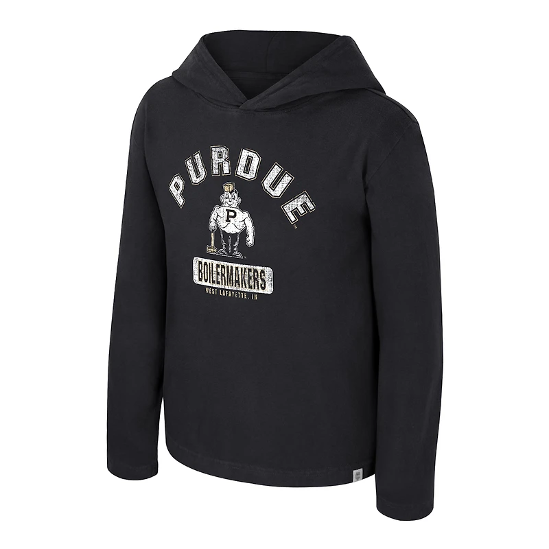 Youth Colosseum  Black Purdue Boilermakers Simoleans Washed Hoodie