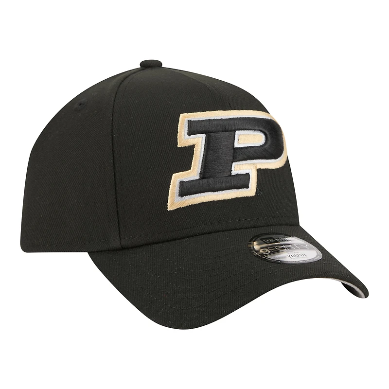 Casquette ajustable New Era 9FORTY noire Purdue Boilermakers pour jeunes