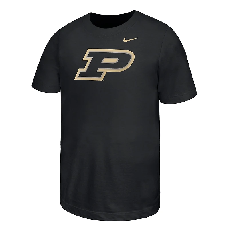 T-shirt noir Nike pour jeunes avec logo des Purdue Boilermakers