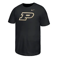 T-shirt noir Nike pour jeunes avec logo des Purdue Boilermakers