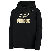 Youth Nike Black Purdue Boilermakers Stadium Club Fleece Pullover Hoodie