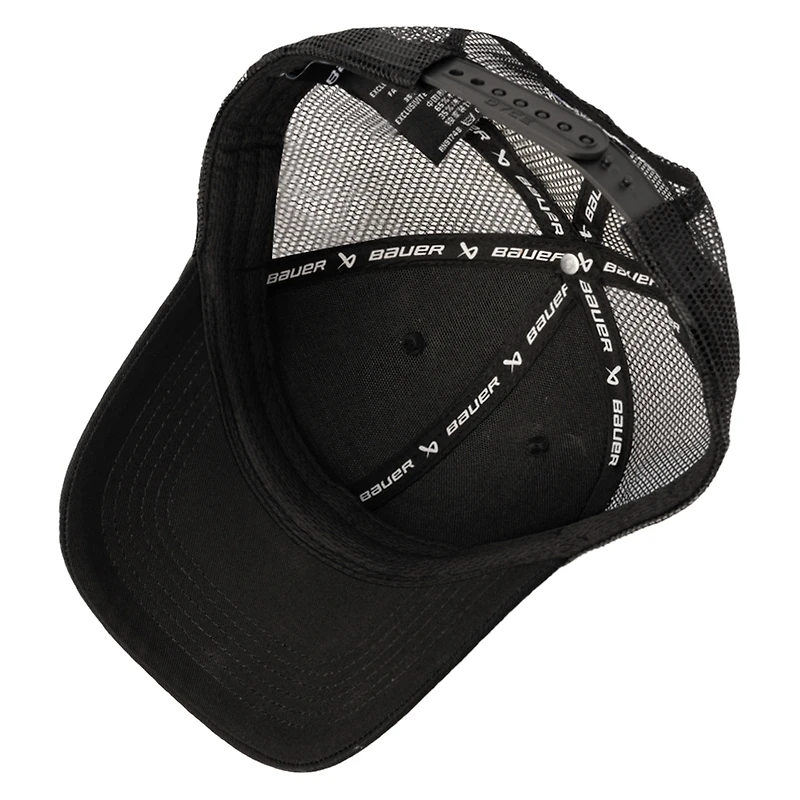Unisex Black PWHL Wordmark Trucker Adjustable Hat