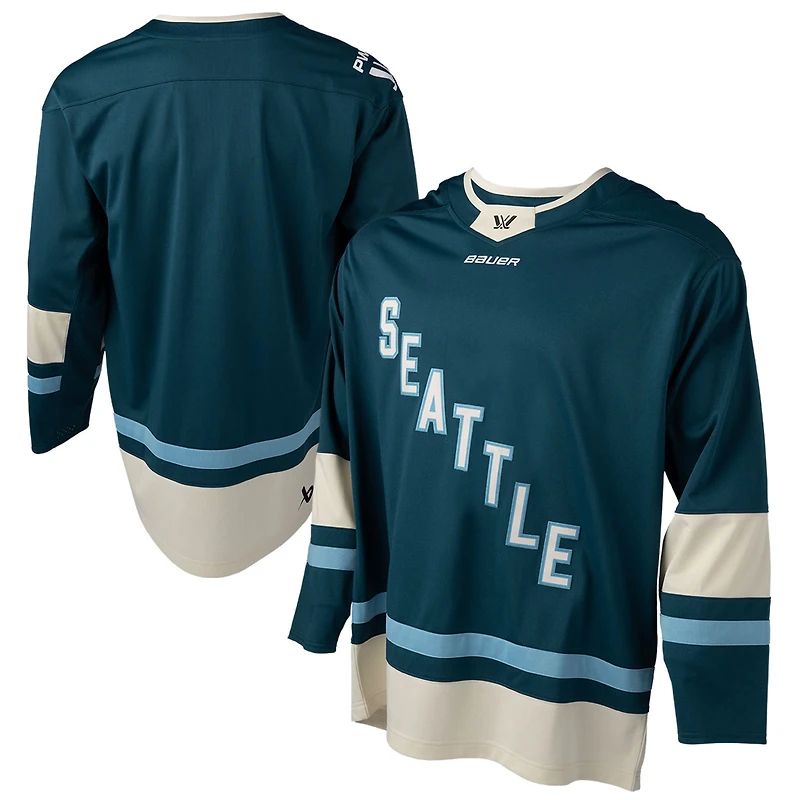 Maillot de hockey unisexe bleu réplique à domicile la PWHL Seattle