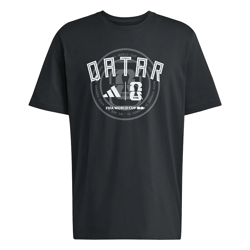 Men's adidas Black Qatar National Team 2026 FIFA World Cup Qualifier T-Shirt