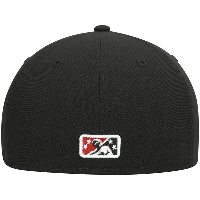 Casquette ajustée 59FIFTY Road pour homme New Era noire Quad Cities River Bandits Authentic Collection