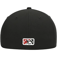 Casquette ajustée 59FIFTY Road pour homme New Era noire Quad Cities River Bandits Authentic Collection