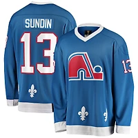 Men's Fanatics Mats Sundin Blue Quebec Nordiques Premier Breakaway Retired Player - Jersey