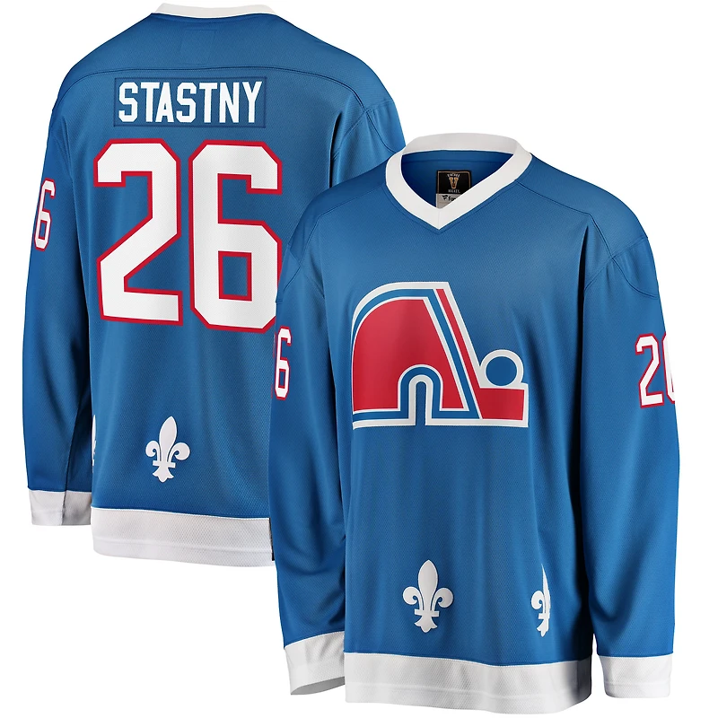 Fanatiques masculins de marque Peter Stastny Blue Quebec Nordiques Premier Breakaway Retired - Maillot joueur