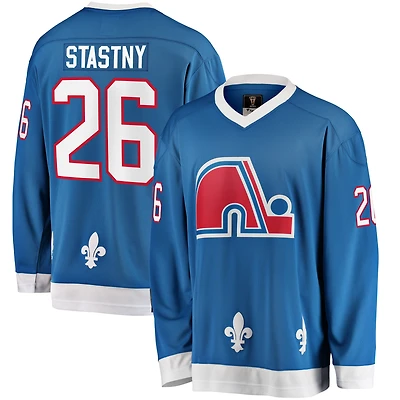 Fanatiques masculins de marque Peter Stastny Blue Quebec Nordiques Premier Breakaway Retired - Maillot joueur