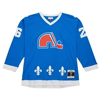 Maillot de joueur la ligne bleue Mitchell & Ness Peter Stastny bleu des Nordiques Québec 1980/81 pour hommes