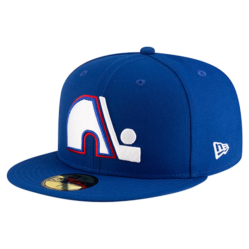 Men's New Era  Blue Quebec Nordiques 59FIFTY Team Collection Basic Fitted Hat