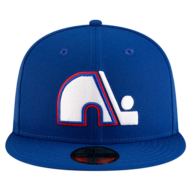 Men's New Era  Blue Quebec Nordiques 59FIFTY Team Collection Basic Fitted Hat