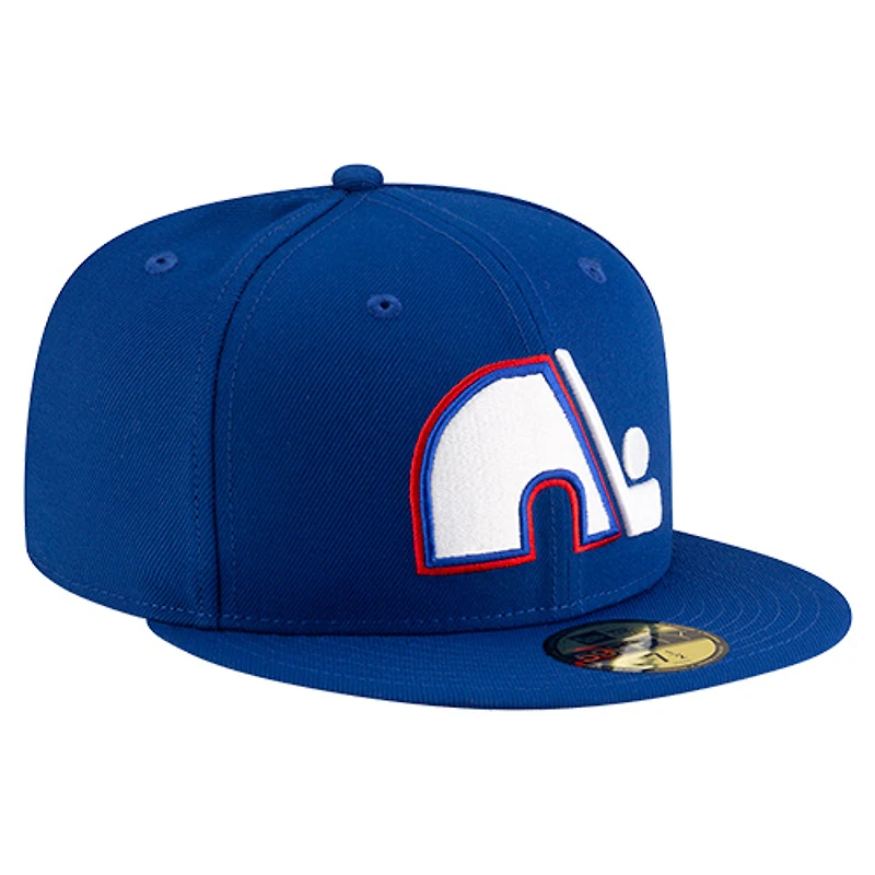 Men's New Era  Blue Quebec Nordiques 59FIFTY Team Collection Basic Fitted Hat