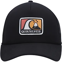 Men's Quiksilver Black Breeze Blocked Trucker Snapback Hat