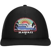 Casquette Snapback Quiksilver noire Hawaii Blazing Sun Trucker pour hommes
