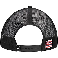 Casquette Snapback Quiksilver noire Hawaii Rooster Trucker pour hommes
