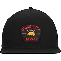 Men's Quiksilver Black Hawaii Tapa Plains Snapback Hat