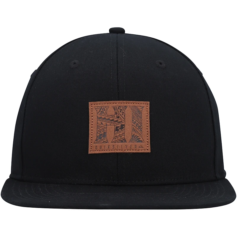 Men's Quiksilver Black Hi Island Snapback Hat