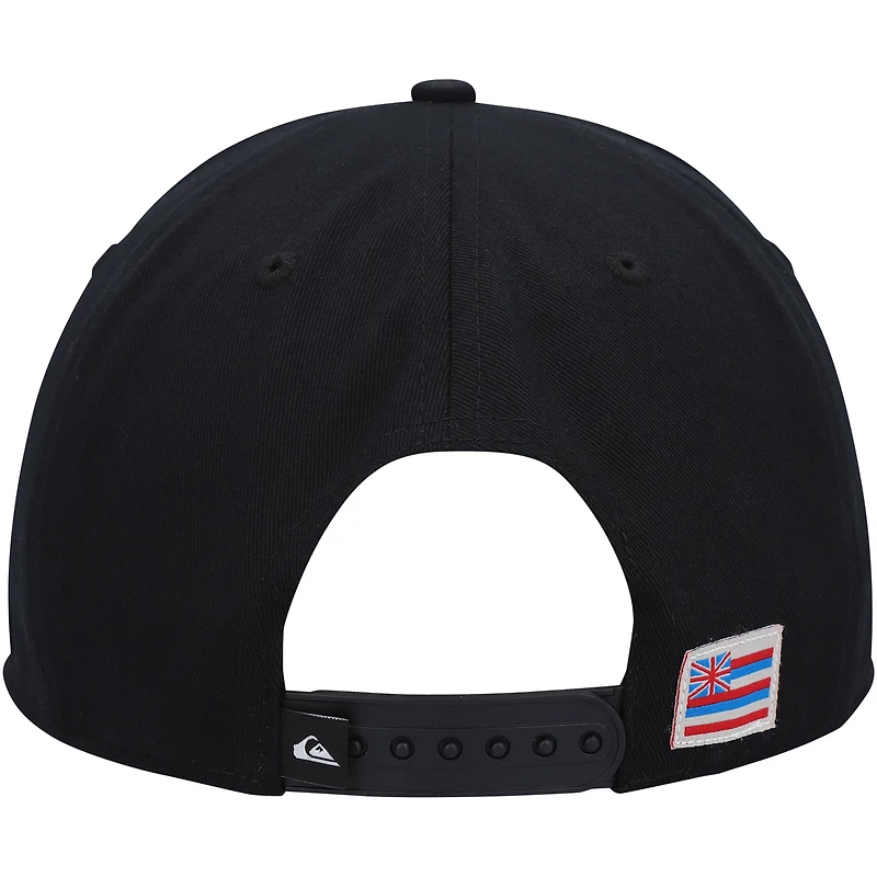 Men's Quiksilver Black Hi Island Snapback Hat