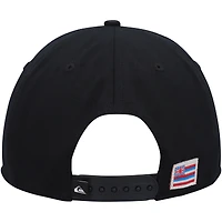 Men's Quiksilver Black Hi Island Snapback Hat