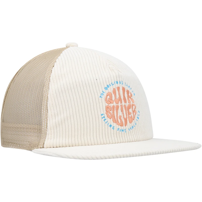 Casquette Snapback Quiksilver Coasteeze Trucker crème pour hommes