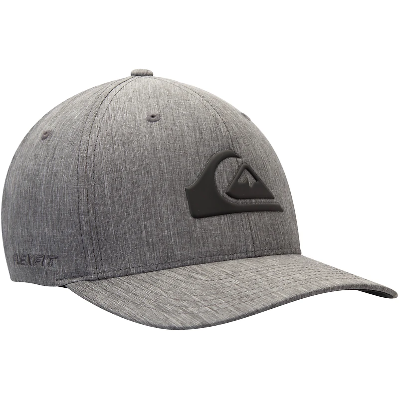 Men's Quiksilver Heathered Black Amped Up Flex Fit Hat