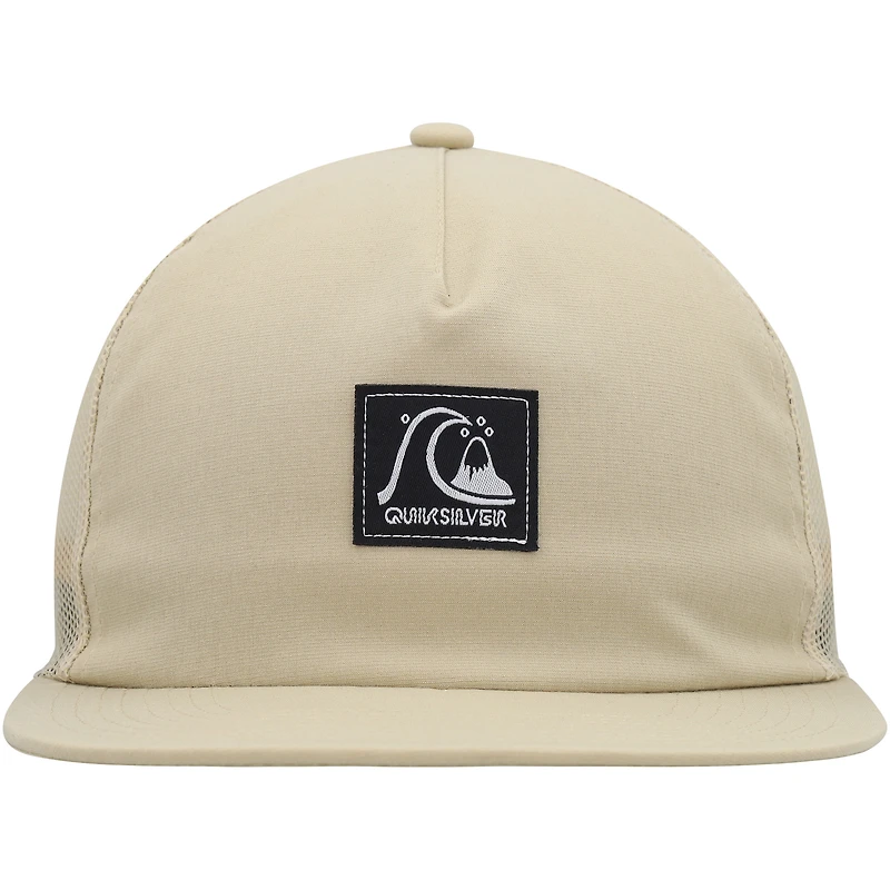 Casquette Snapback Quiksilver Oatmeal Checked Out pour hommes