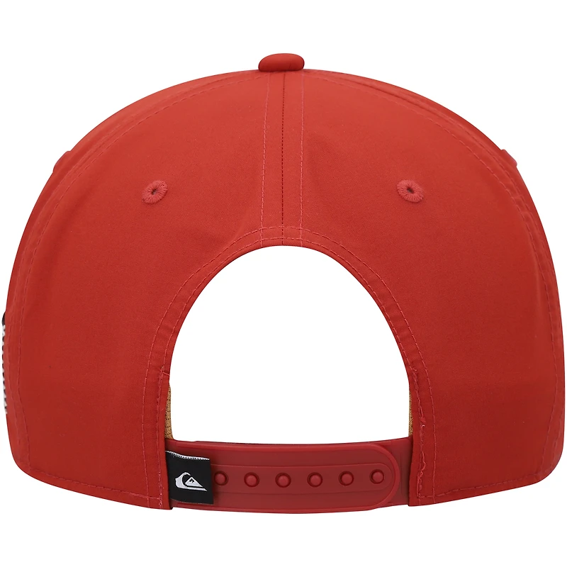 Casquette Quiksilver Tride Snapback rouge pour hommes