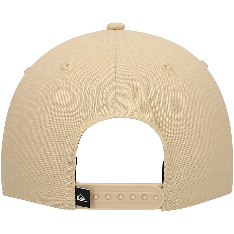 Casquette réglable Quiksilver Tan/Green Field Posture pour hommes
