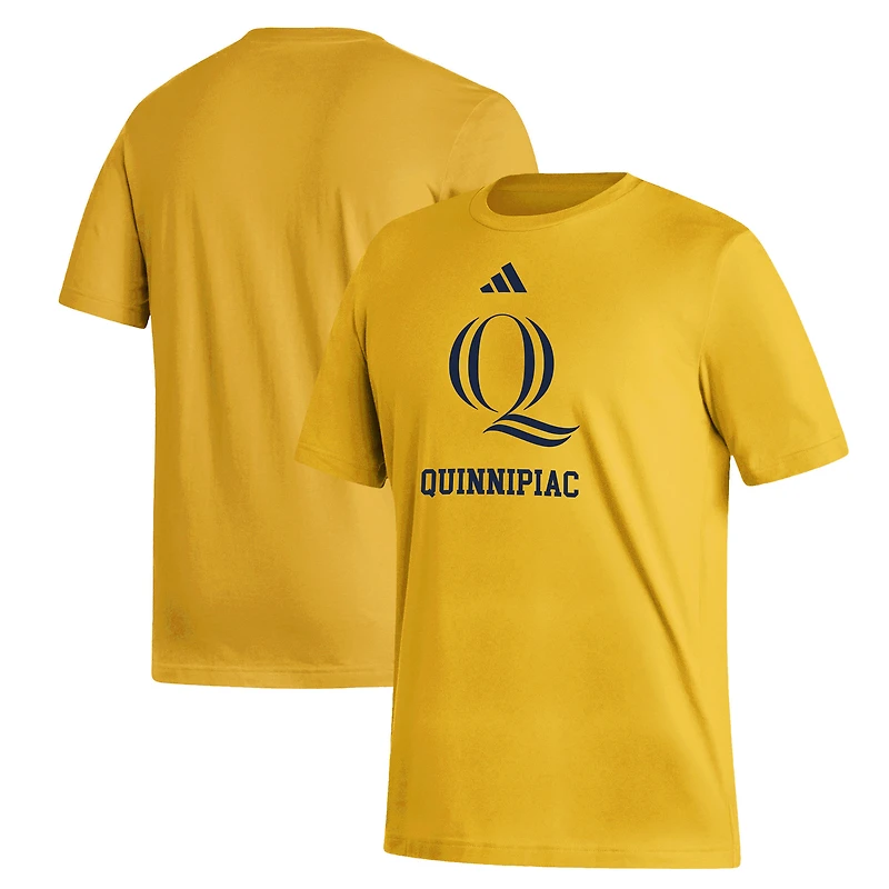 T-shirt adidas Gold Quinnipiac Bobcats Fresh pour homme
