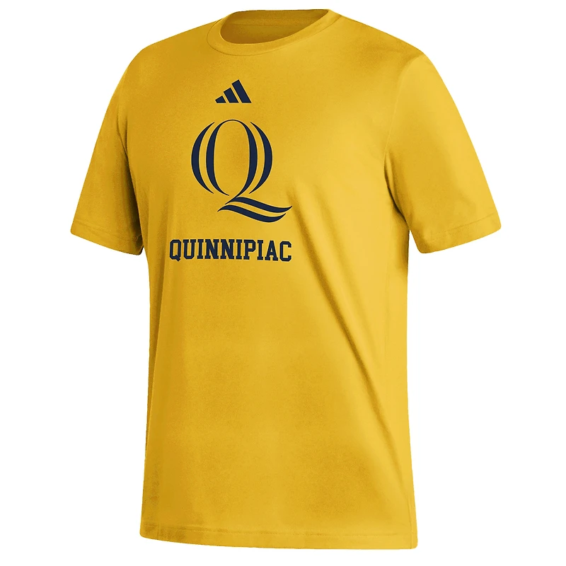 T-shirt adidas Gold Quinnipiac Bobcats Fresh pour homme
