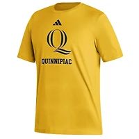 T-shirt adidas Gold Quinnipiac Bobcats Fresh pour homme