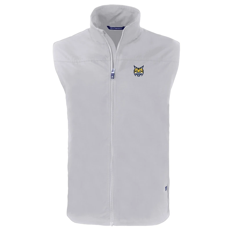 Men's Cutter & Buck Gray Quinnipiac Bobcats Big Tall Charter Eco Full-Zip Vest