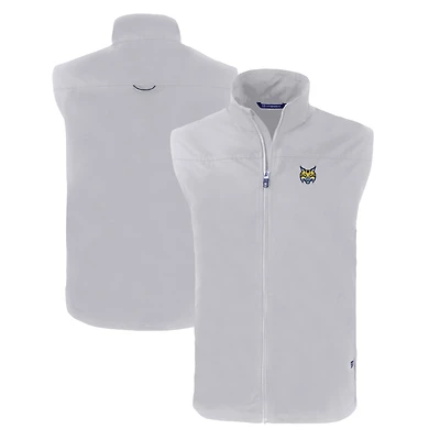 Gilet zippé écologique pour homme, coupeur et buck gris, Quinnipiac Bobcats, taille grande