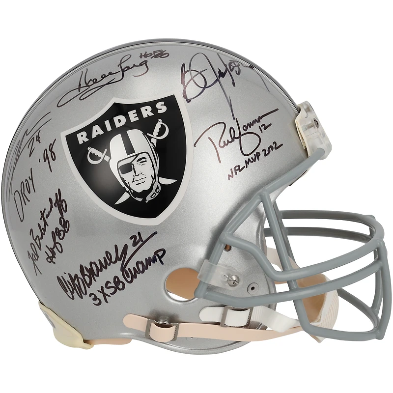 Raiders Legends Autographed Riddell Authentic Helmet with 12 Signatures - Limited Edition of 25